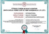 Certificado de autorización del Ministerio de Salud de Turquía para el turismo de salud internacional AK-0456