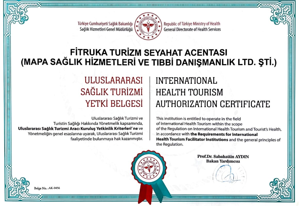 Sağlık Turizmi Yetki Belgesi 1 page 0001